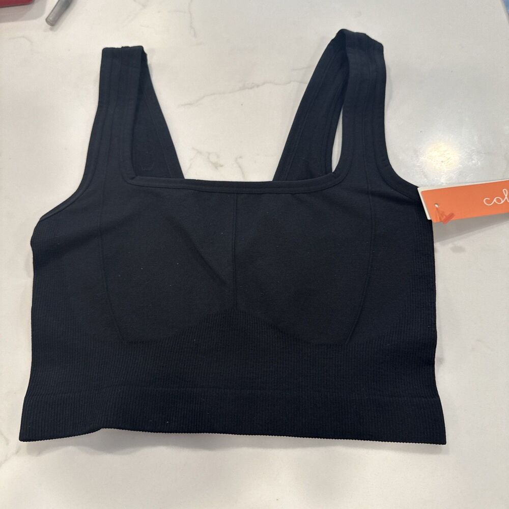 Colsie seamless rib bralette-Black